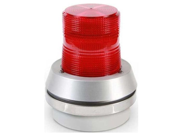 Edwards Signaling 51R-G1 24 VDC Flashing Incandescent Beacon with Horn Red Lens