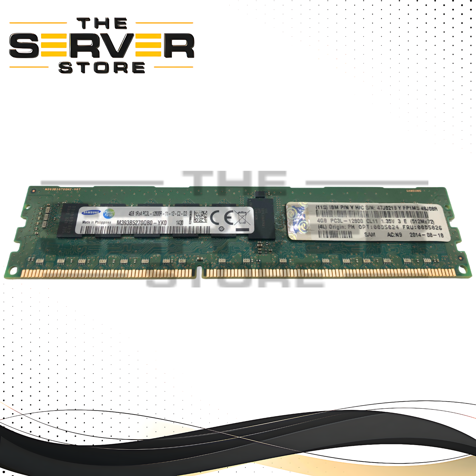 IBM 4GB 1Rx4 PC3-12800R DDR3 1600MHz ECC REG Server Memory Module 00D5026