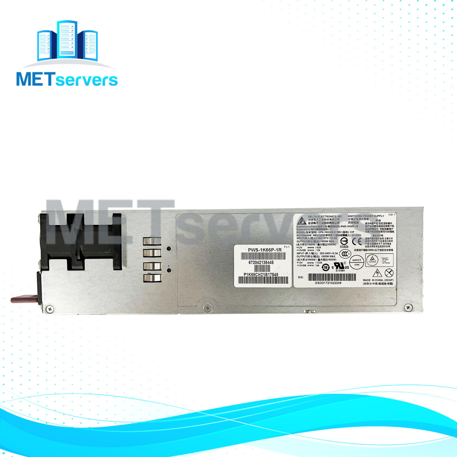 Delta Electronics 1600W Switching Power Supply For Supermicro PWS-1K66P-1R