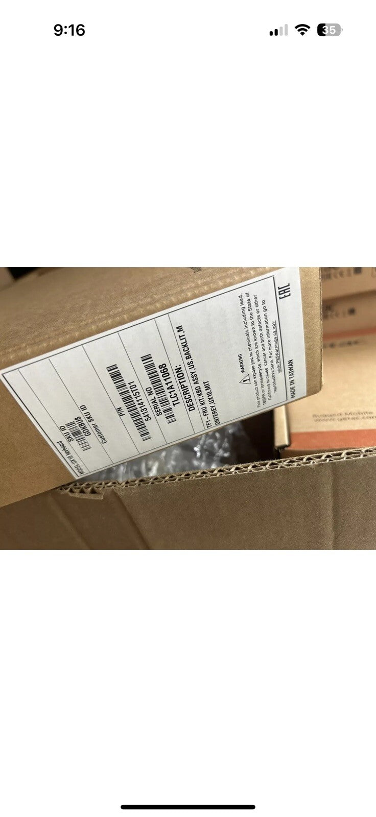 NEW SEALED IN BOX Getac UX10 Rugged Tablet Detachable Keyboard
