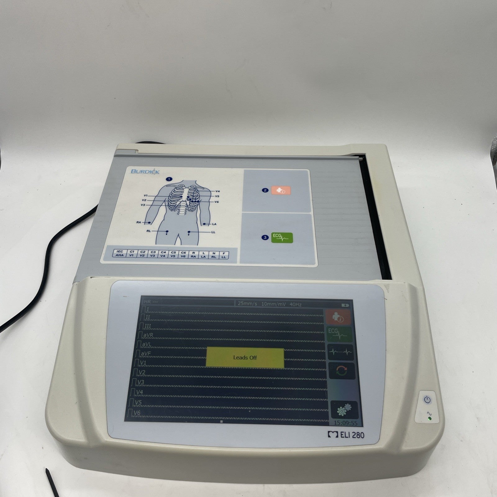 Mortara EKG ECG Electrocardiograph ELI280 W/ AMxx Patient Cable 30 Day Warranty!