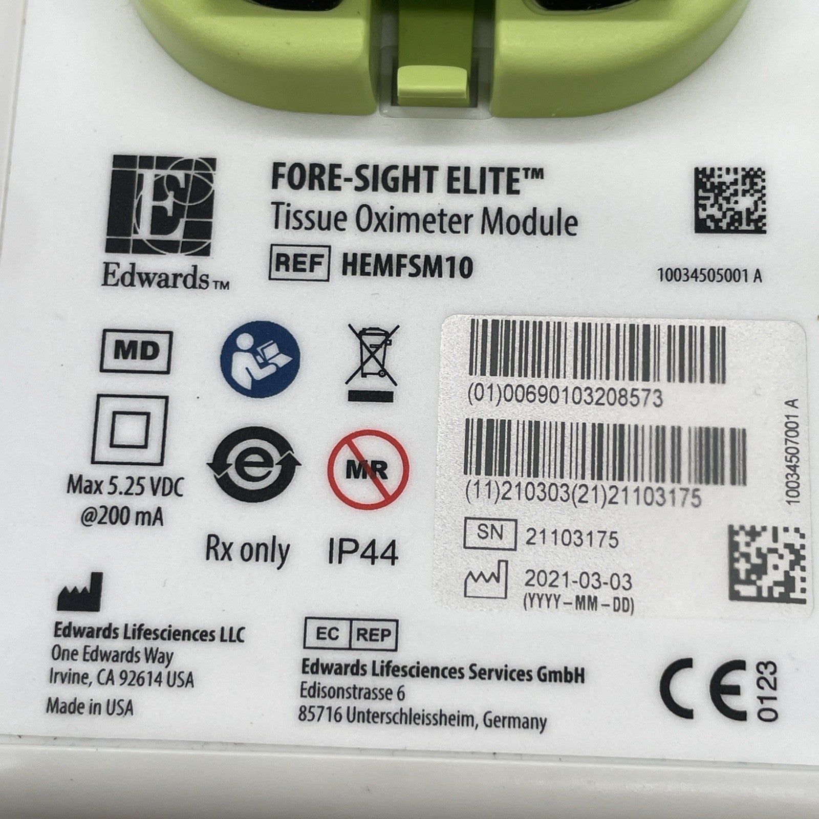 Edward’s Life Science Fore-Sight Elite Tissue Oximeter Module 30 Day Warranty!