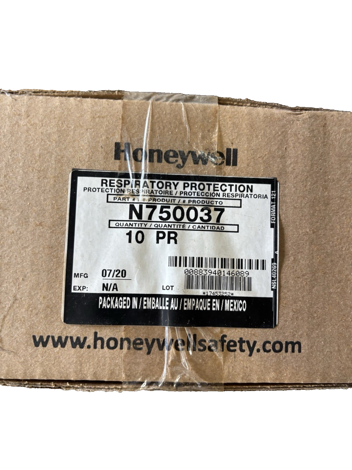 CASE OF 10 HONEYWELL N750037 FILTER COVER - CASE- 10PR