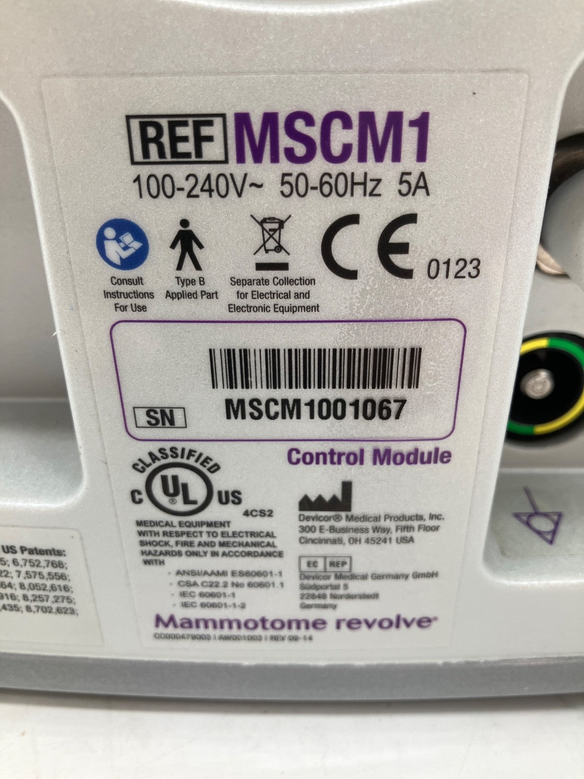 MAMMOTOME Revolve MSCM1 Breast Biopsy System + Accessories 30 Day Warranty!