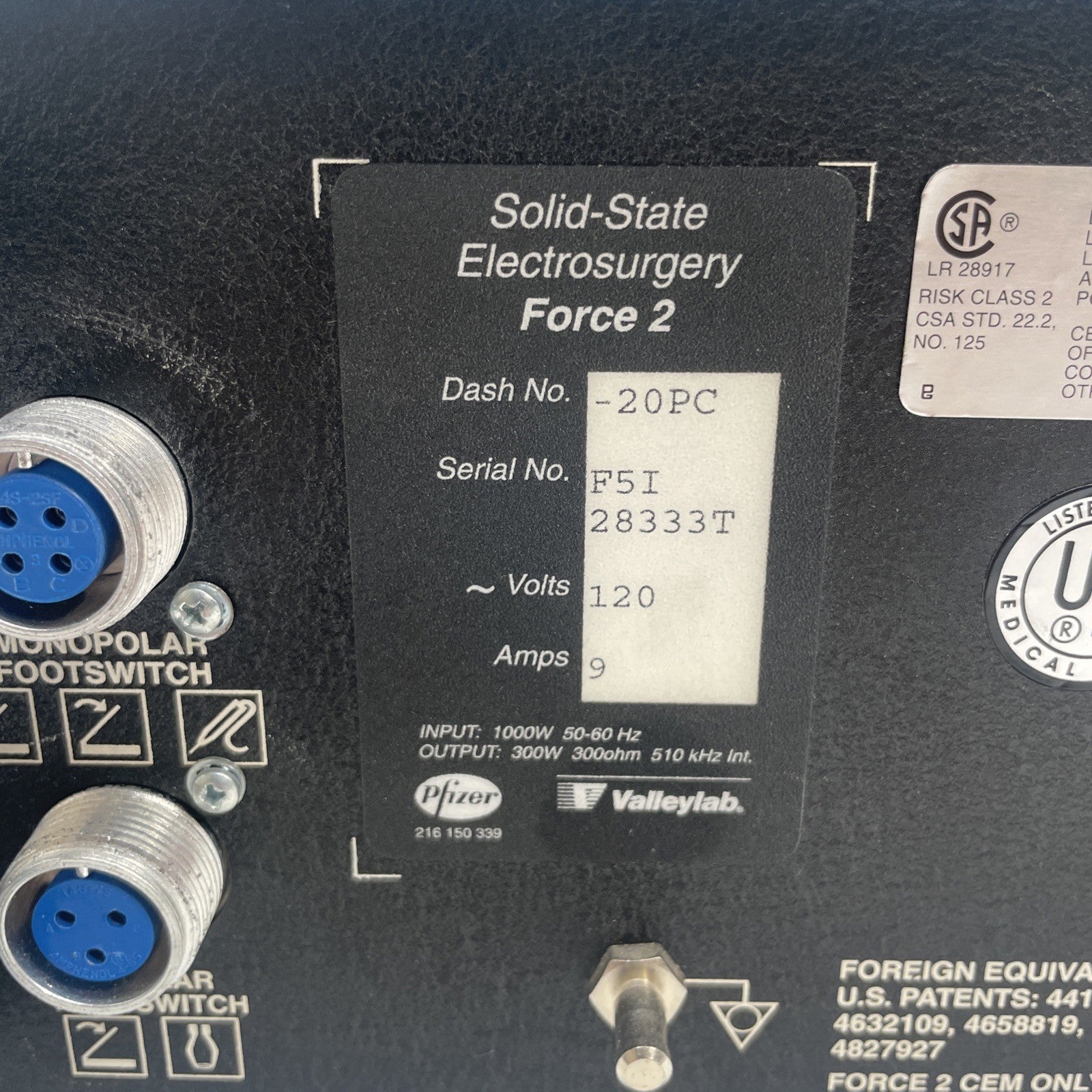 Valleylab Force 2 Solid-State Electrosurgical Generator ESU 30 Day Warranty!