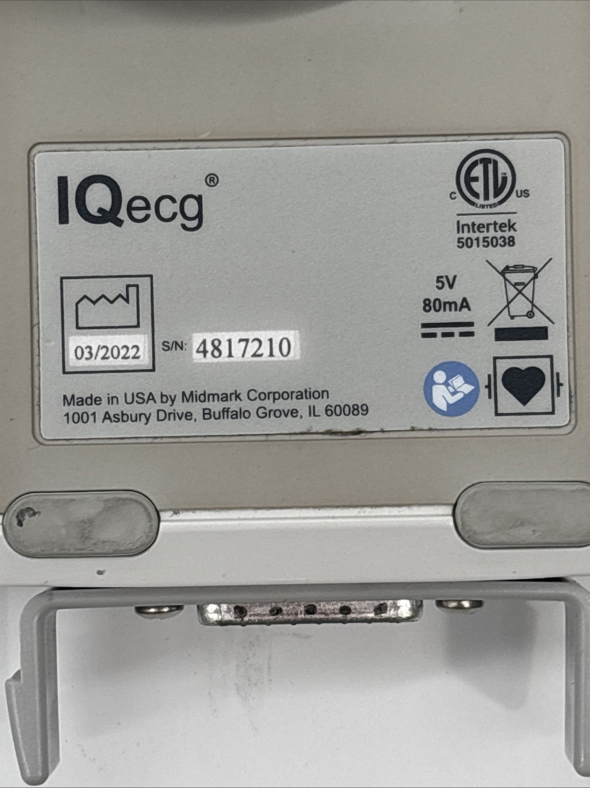 Midmark IQ ECG w/ Leads — 30 Day Warranty!