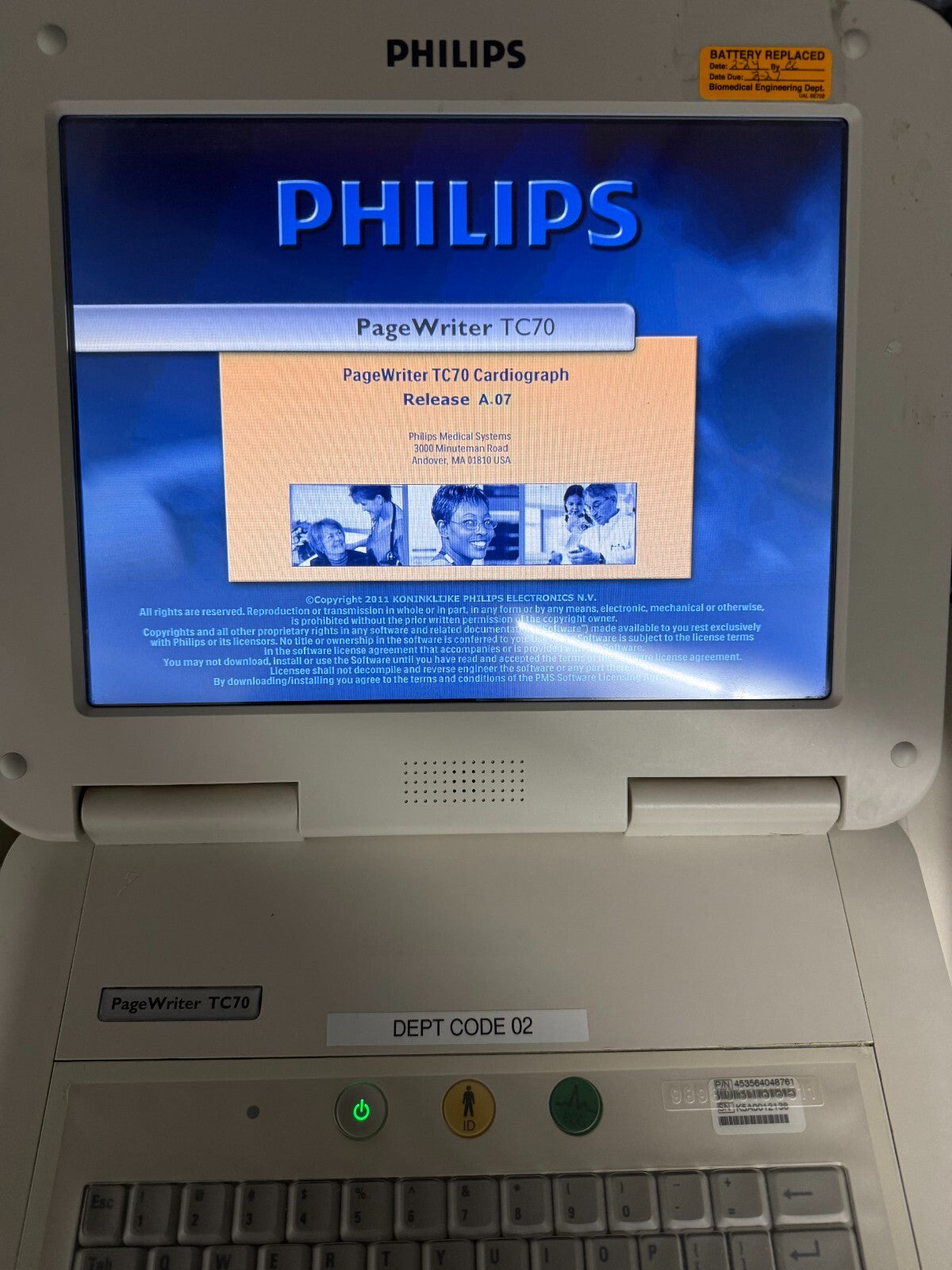 Philips PageWriter TC70 ECG EKG w/ Patient Module - 30 Day Warranty