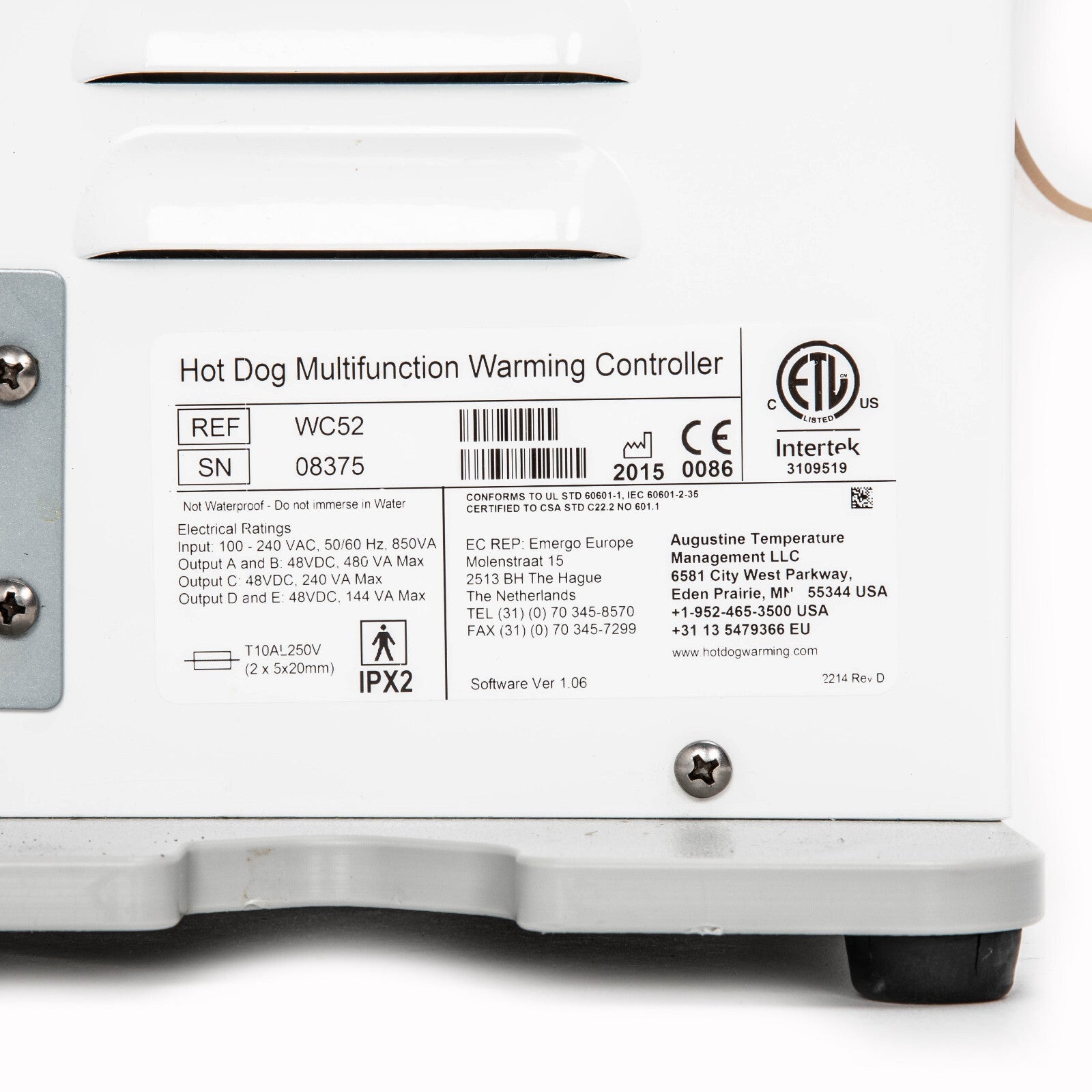 Hot Dog Multifunction Patient Warming System WC52 W Blanket AND MATRESS Hotdog