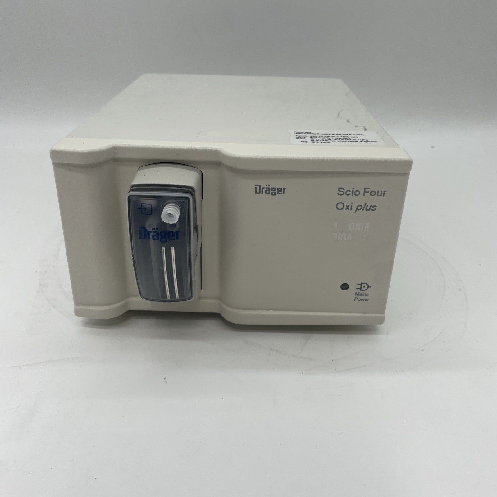 Dräger Sucio Four Oxi Plus Ref: 687 1801 W/ Water lock 2  30 Day Warranty!