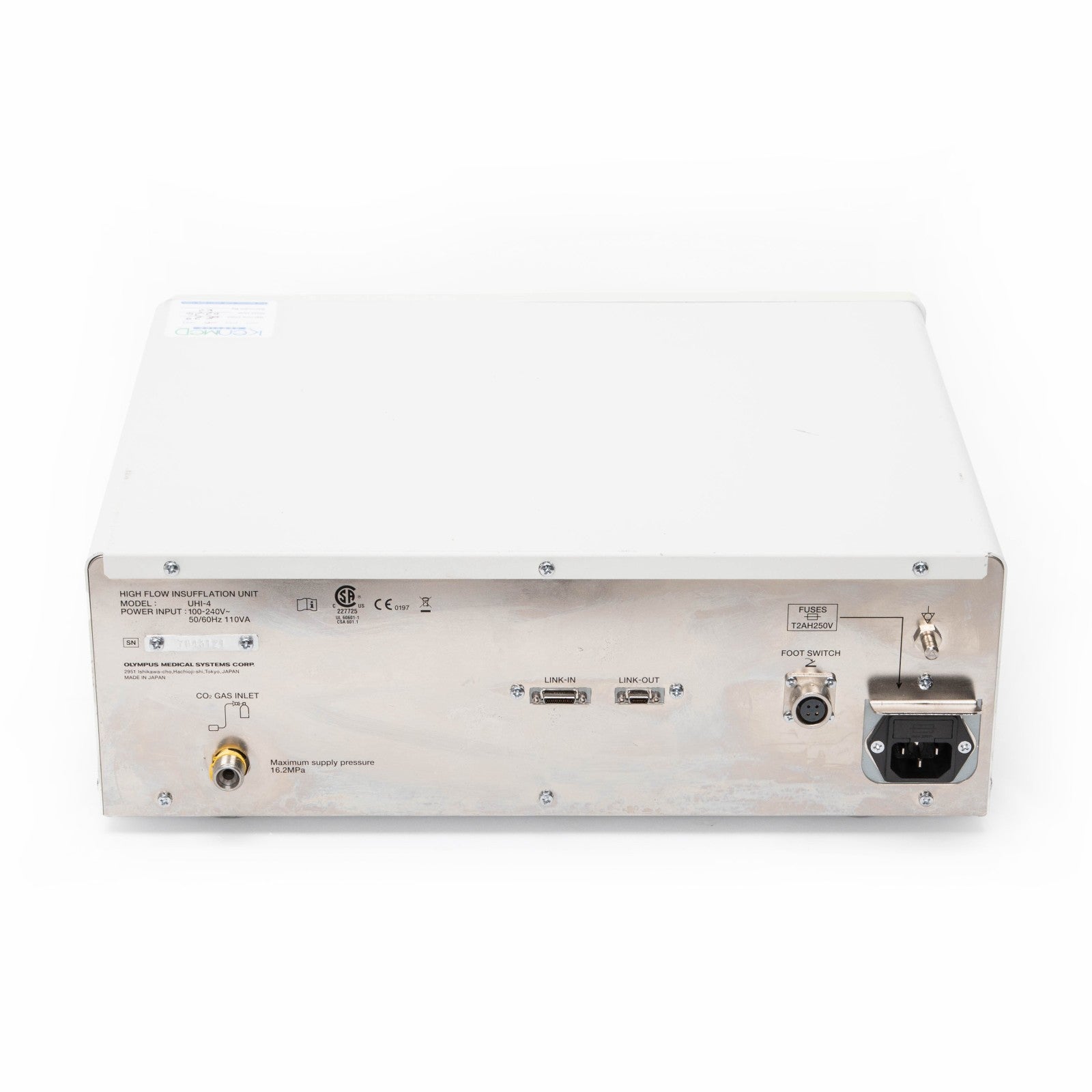 Olympus UHI-4 High Flow Insufflator W Cable 30 Day Warranty