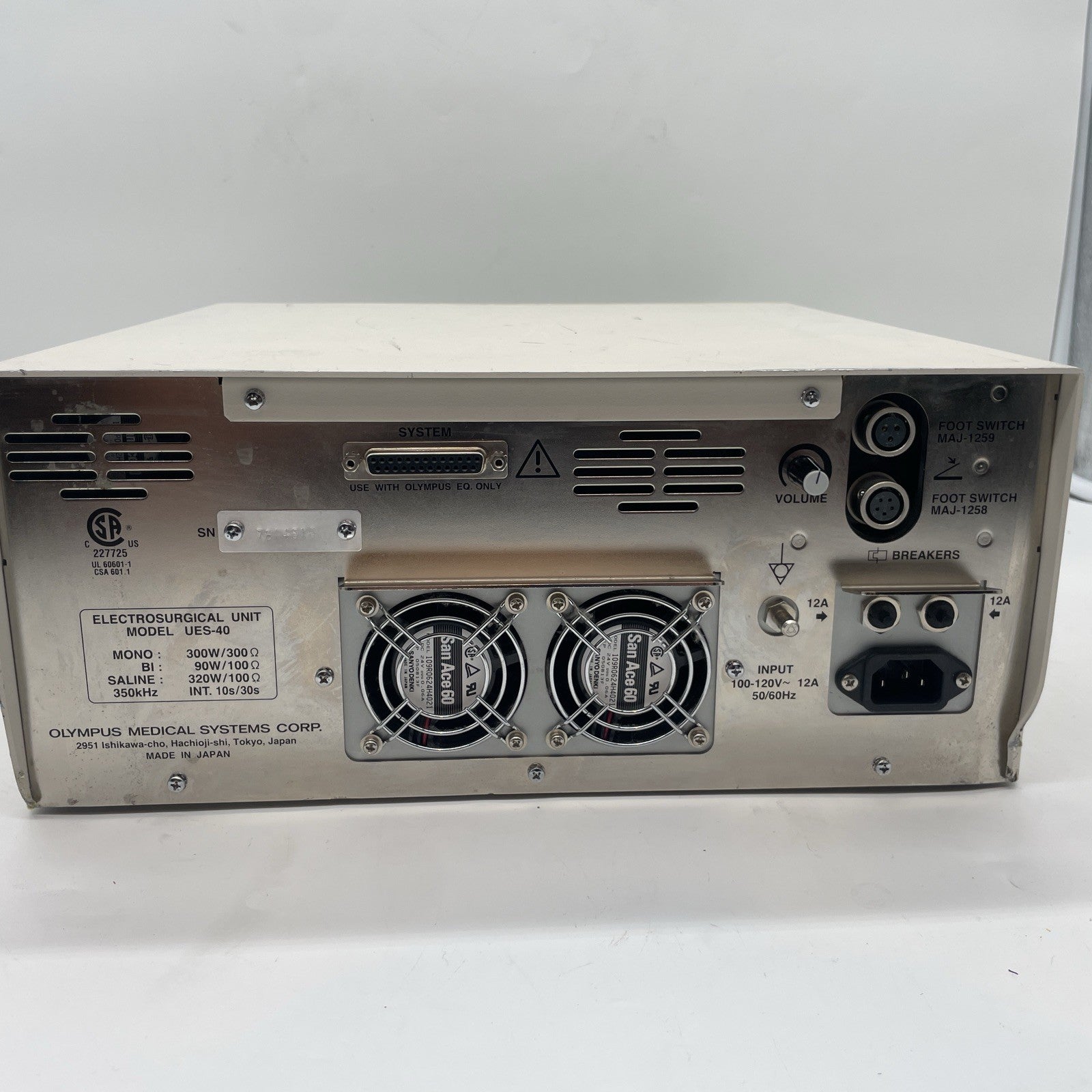 Olympus UES-40 Surgemaster ESU Electrosurgical Unit 30 Day Warranty
