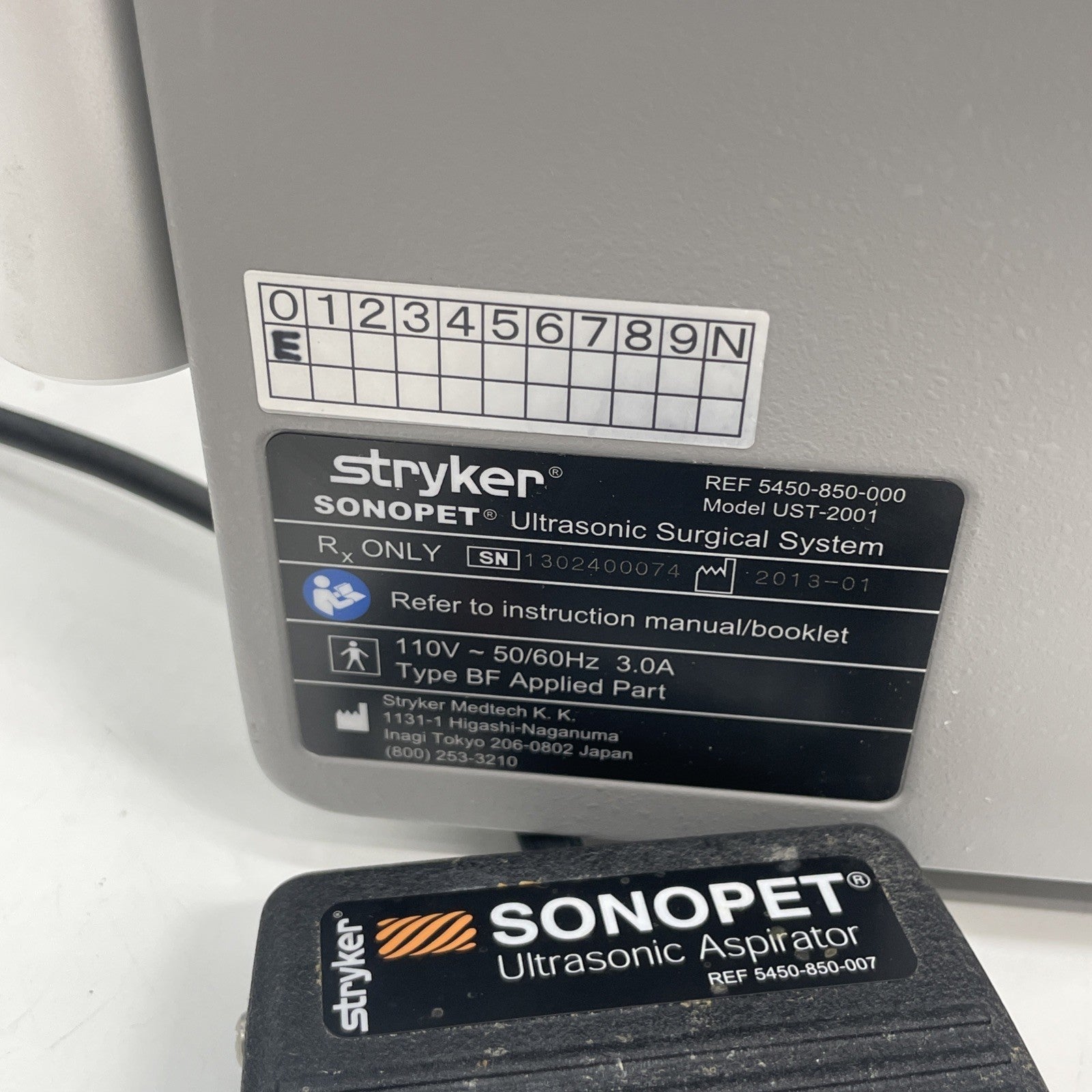 Tested: Stryker Sonopet Ultrasonic Surgical System W/ Footswitch 30 Day Warranty