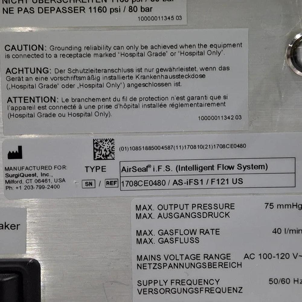 ConMed – AirSeal iFS Intelligent Flow System Insufflator – with 30-day warranty