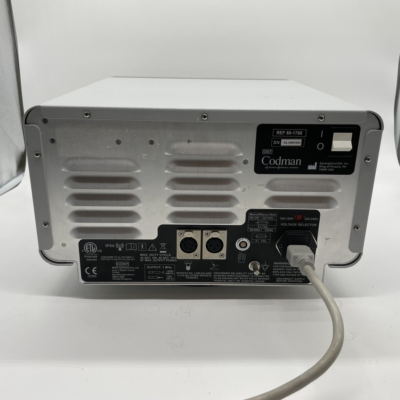 Codman – Malis CMC V electrosurgical generator – 80-1788R – with irrigation console and footswitch