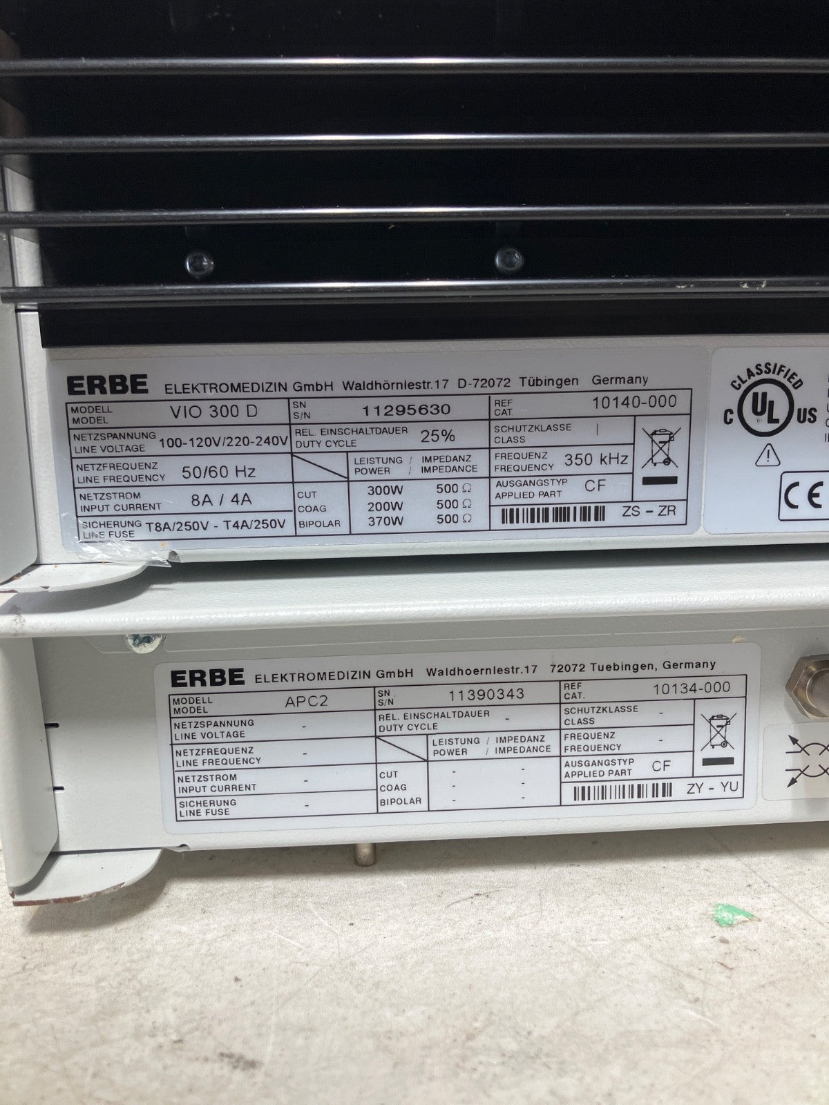 ERBE VIO 300 D + APC 2 ESU Electrosurgical Unit W  Footpedal 30 Day Warranty!