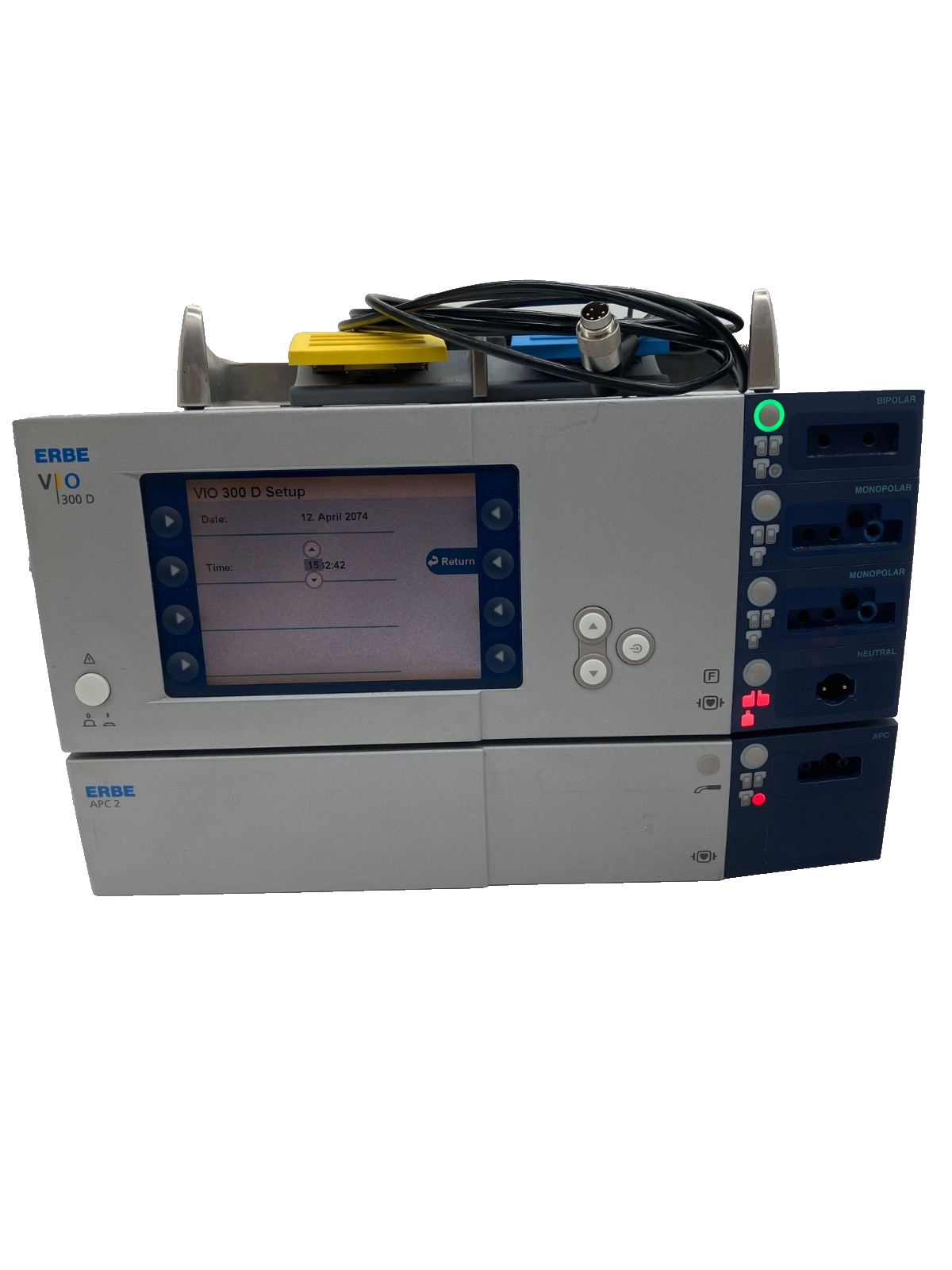 ERBE VIO 300 D + APC 2 ESU Electrosurgical Unit W  Footpedal 30 Day Warranty!