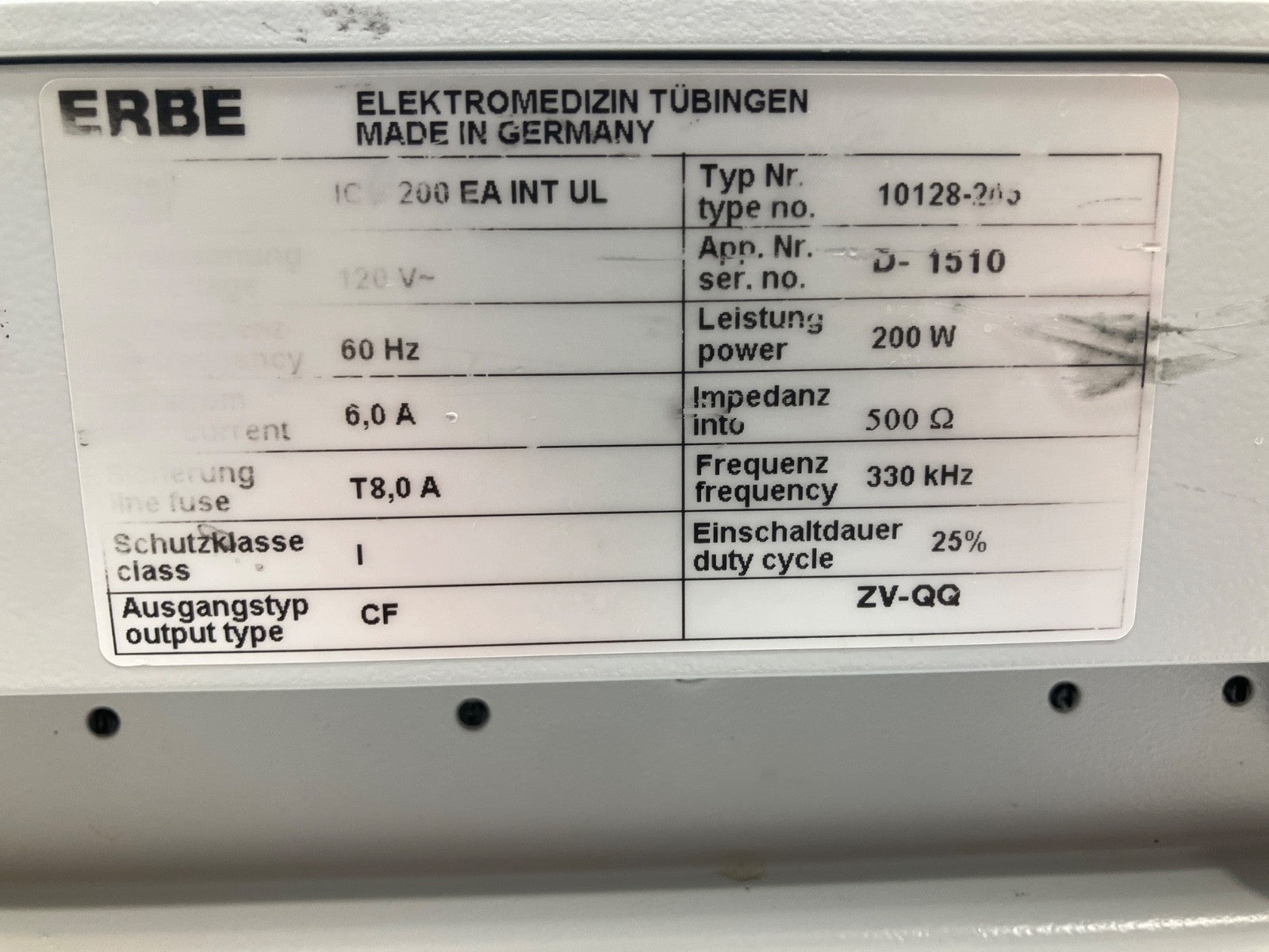 ERBE ICC 200 APC 300 with Foot Pedal and Cables 30 Day Warranty