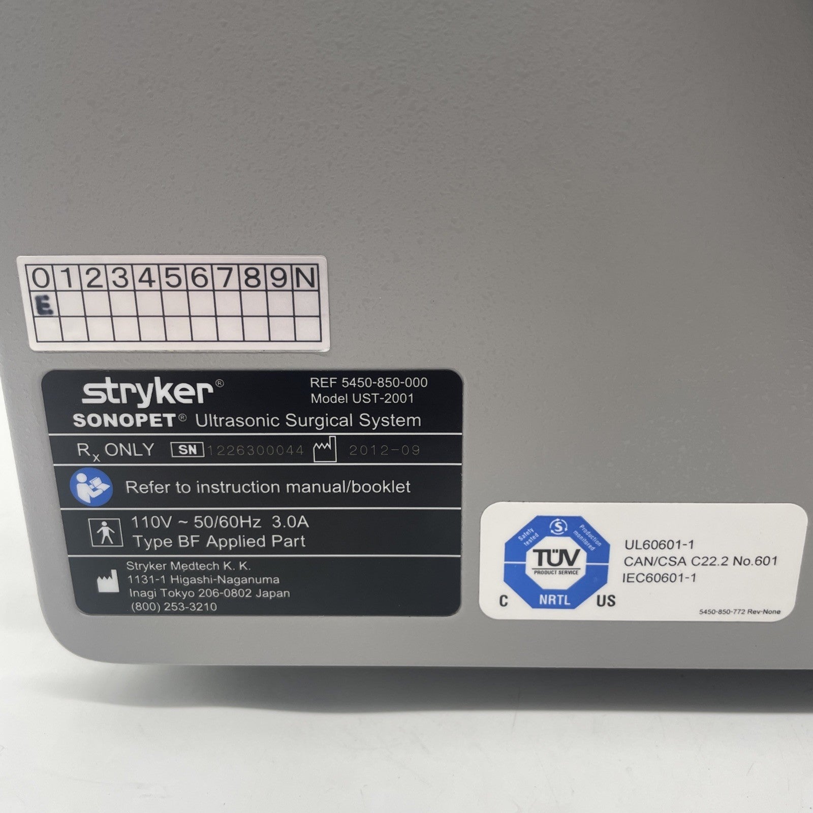 Stryker Sonopet Ultrasonic Surgical System Ultrasonic Aspirator 30 Day Warranty!