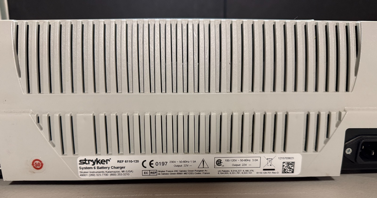 Stryker 6110-120 System 6 Battery Charger | 30 Day Warranty