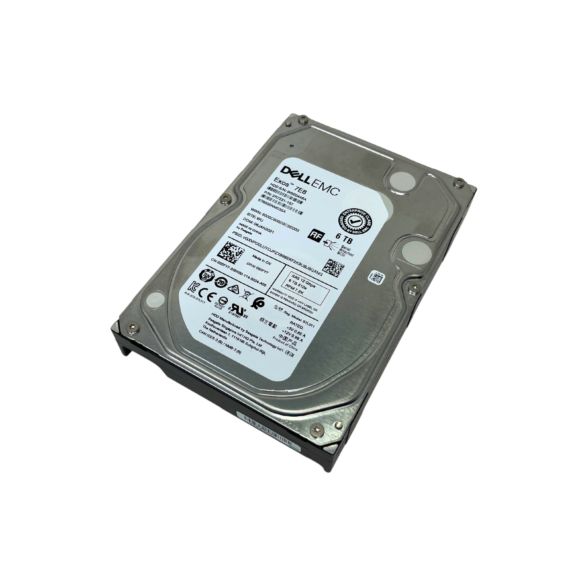 Dell EMC 6TB 7.2K SAS 12Gbps 512e 3.5 HARD DRIVES(50FY7)