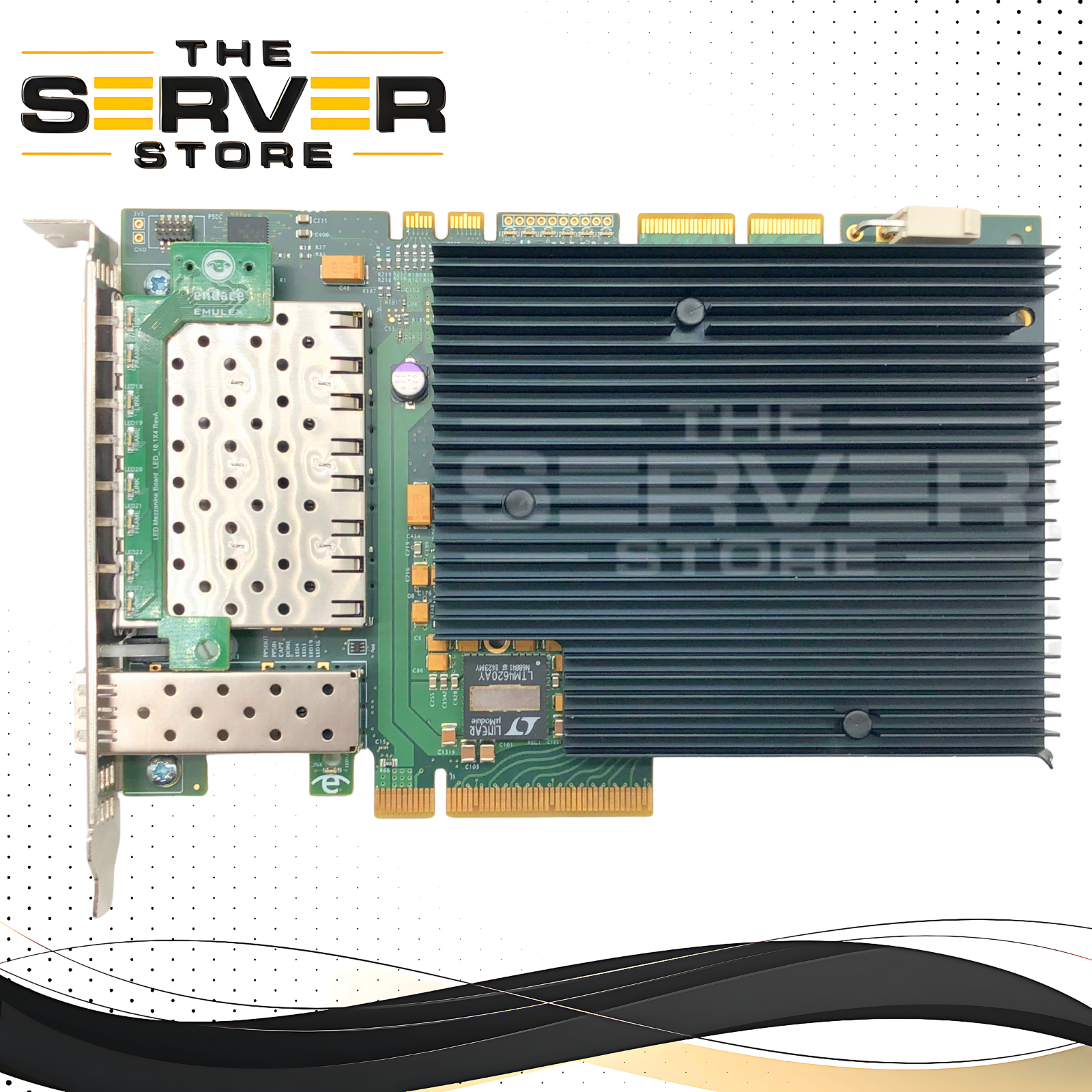 Endace Emulex DAG 10x4 SFP+ 10 Gigabit Ethernet (10GbE) PCIe x8 Network Capture Card. P/N: DAG 10.1x4.