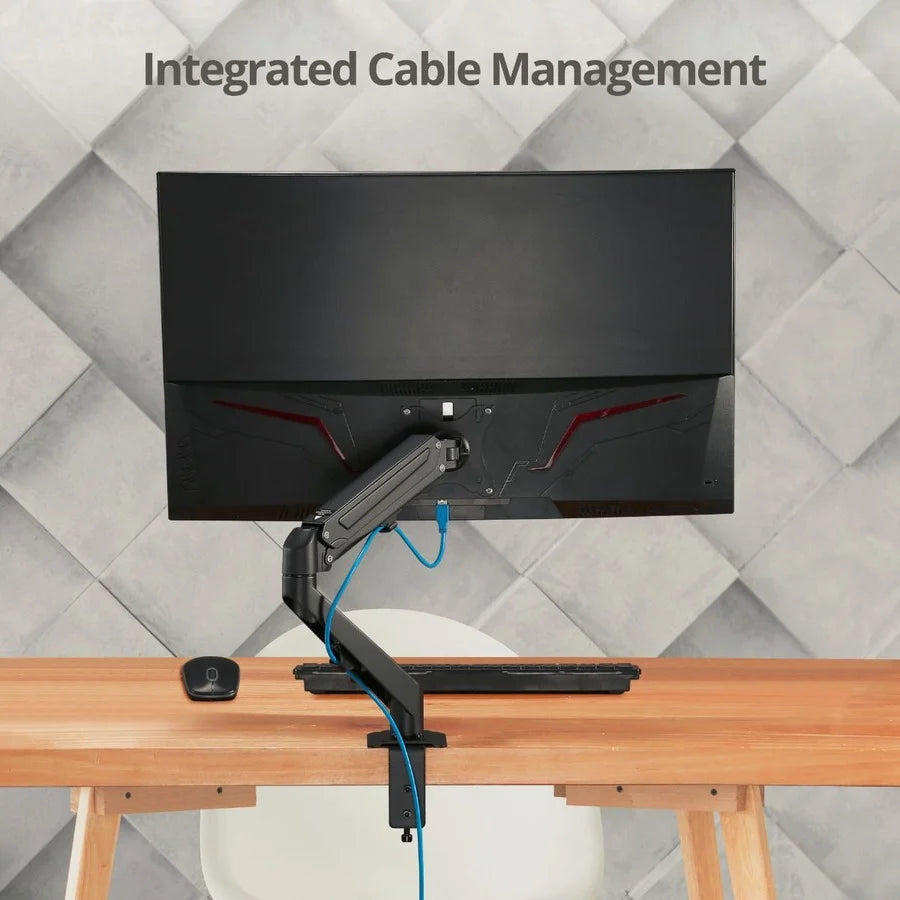 SIIG Single Gas Spring C-Clamp Monitor Desk Mount - 17" to 27"