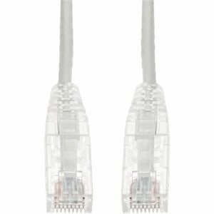 AddOn 3ft White CAT 6A Slim PVC Ethernet Cable Snagless Clear-Claw RJ-45 M/M