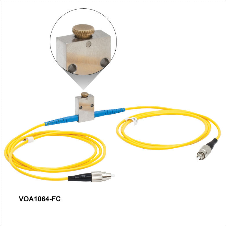 SM Variable Attenuator, 1064 nm, 50 dB, In-Line, FC/APC Connectors