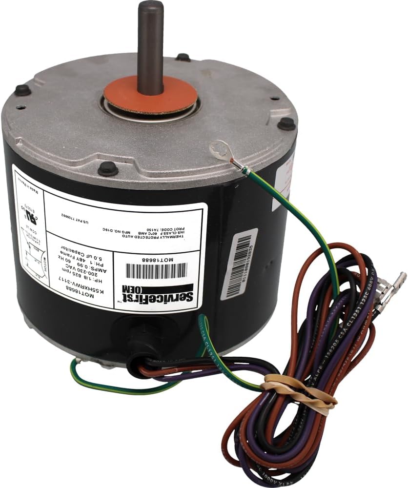 Trane 5KCP39GFAB23S 1/8 HP Condenser Fan Motor