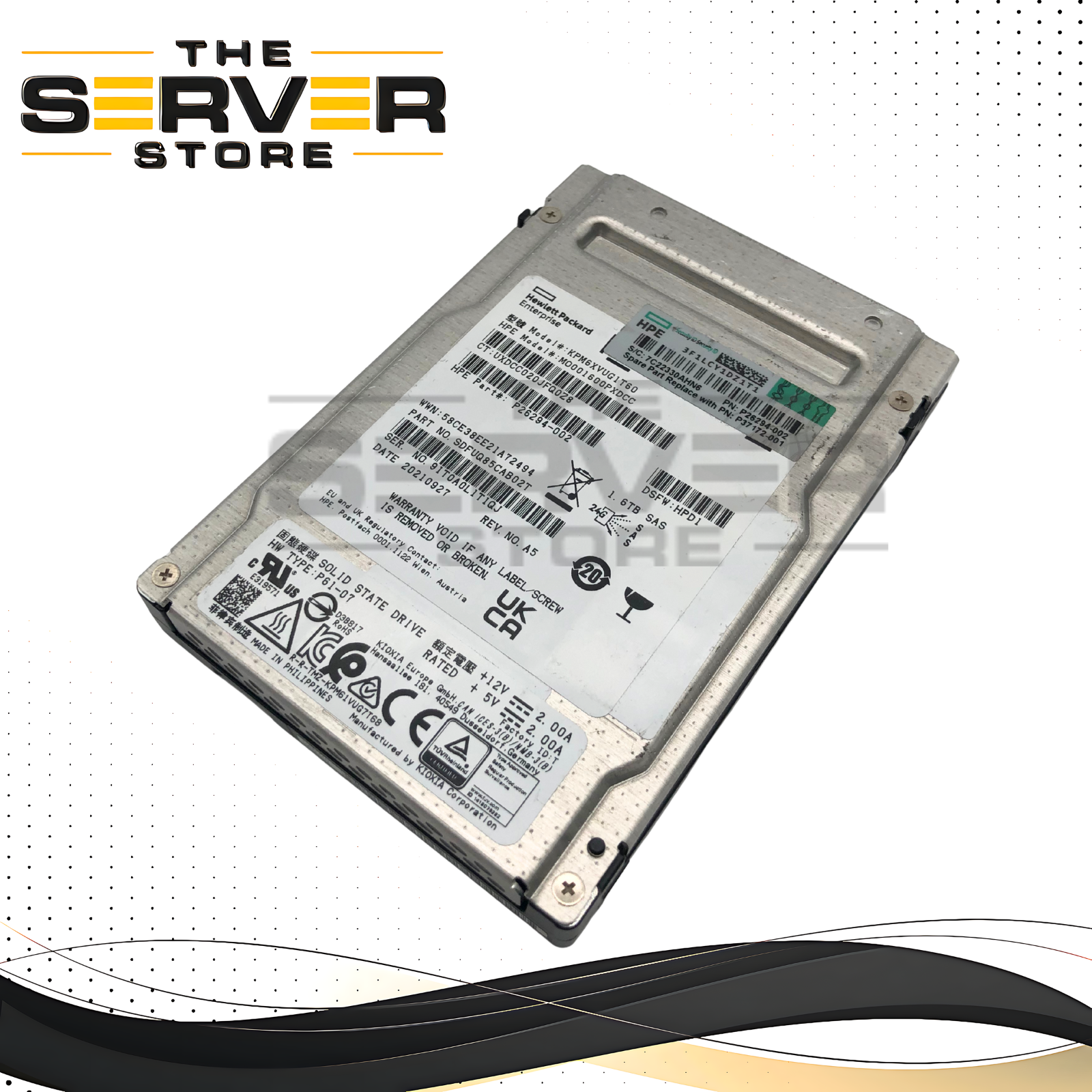 HPE 1.6TB 12G SAS Mixed Use SFF 2.5" Enterprise SSD P26294-002 MO001600PXDCC