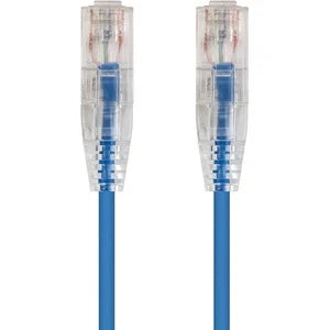 Monoprice SlimRun Cat6 28AWG UTP Ethernet Network Cable, 14ft Blue