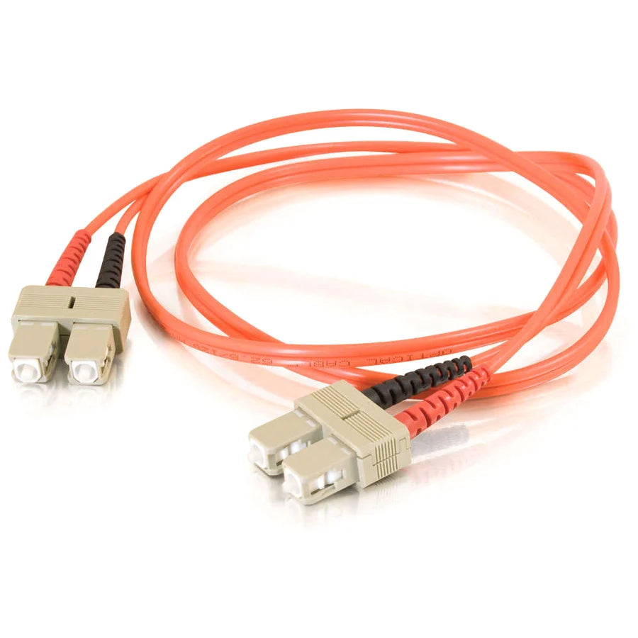 C2G-1m SC-SC 62.5/125 OM1 Duplex Multimode PVC Fiber Optic Cable - Orange
