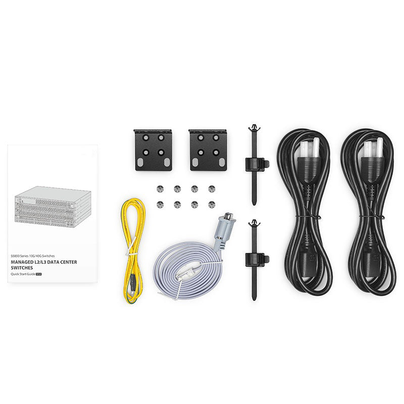 FS-S5850-48T4Q, 48-Port Ethernet L3 Switch, 48 x 10GBASE-T, with 4 x 40Gb QSFP+, Support MPLS&MLAG
