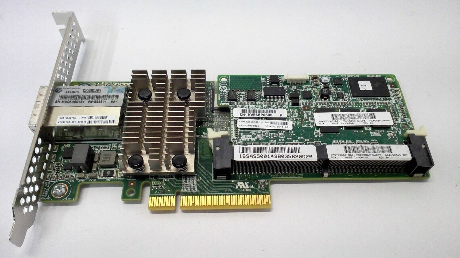 698531-B21 SMART ARRAY P431 2GB FBWC 6GB 2-PUERTOS EXT SAS CONTROLADOR 887111206961