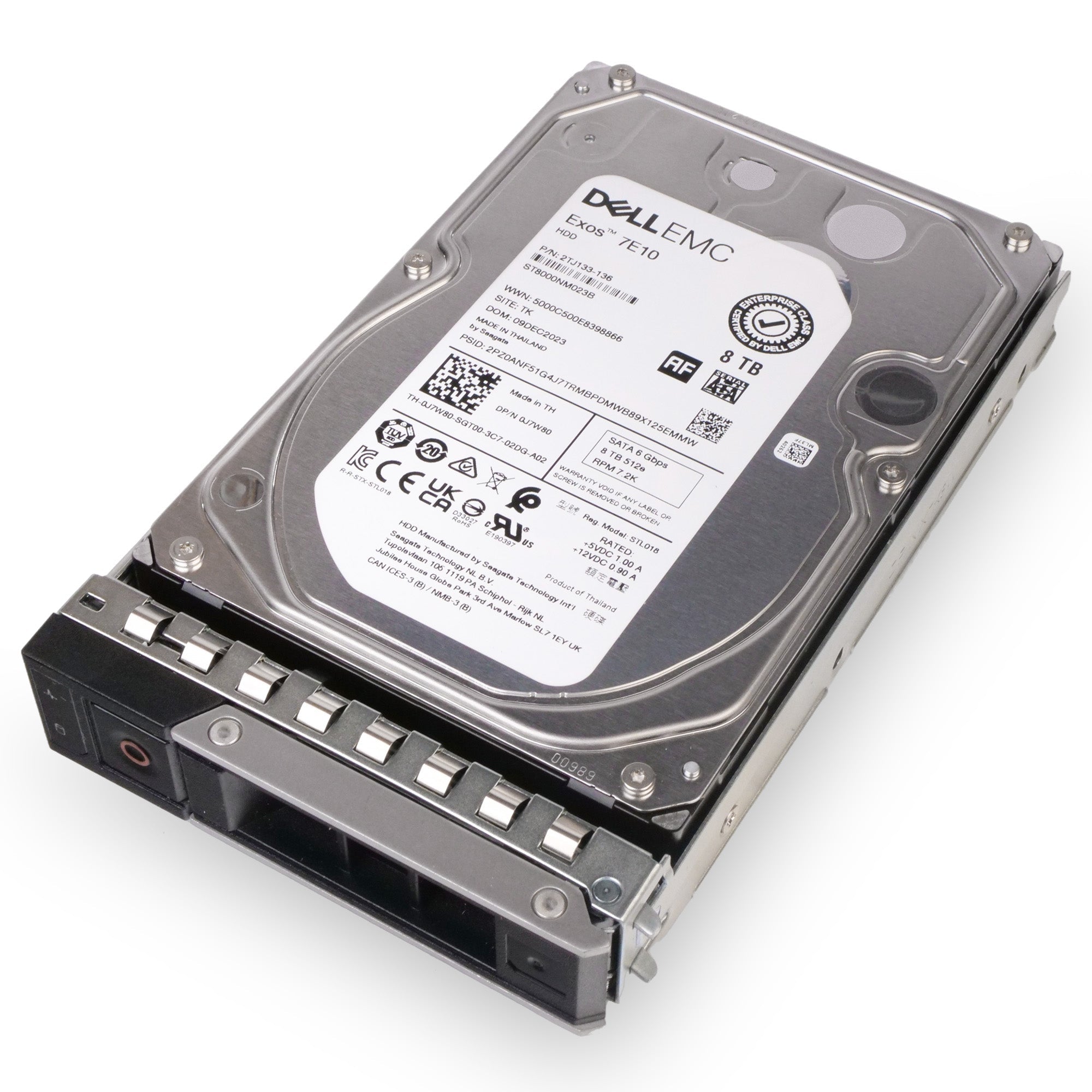 Dell G14 1WMVC 8TB 7.2K RPM SATA 6Gb/s 512e 256MB 3.5in HDD