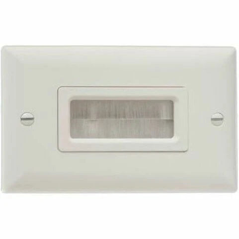 Sanus In-Wall Cable Management Brush Wall Plate - Antique White