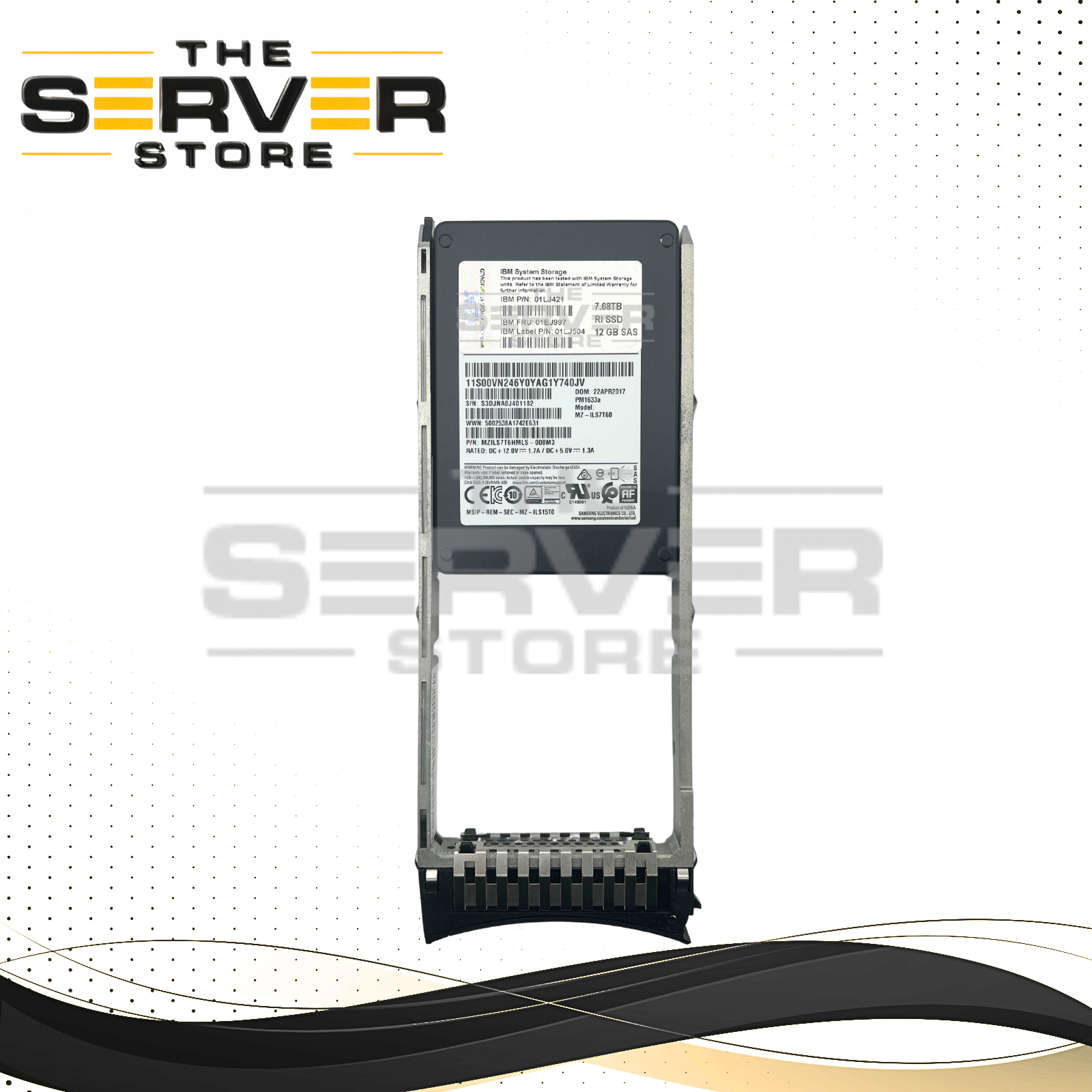 IBM 7.68TB SAS 12G RI 2.5" SSD Samsung PM1633a Series MZ-ILS7T60 01LJ421 01EJ997