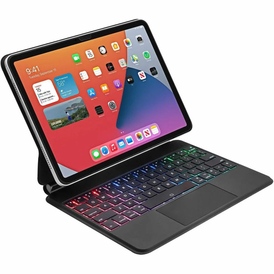 Adesso Portable Keyboard/Cover Case for 10.9" to 11" Apple iPad Pro 11 (2024) Tablet - English (US) Keyboard