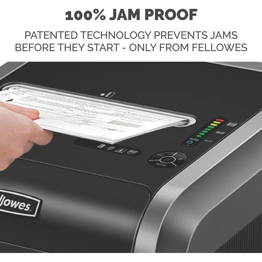 Fellowes&reg; 225Ci Paper Shredder | 100% Jam Proof, 22-Sheet, Cross-Cut Security, Commercial Grade | 3825001 Model, Black