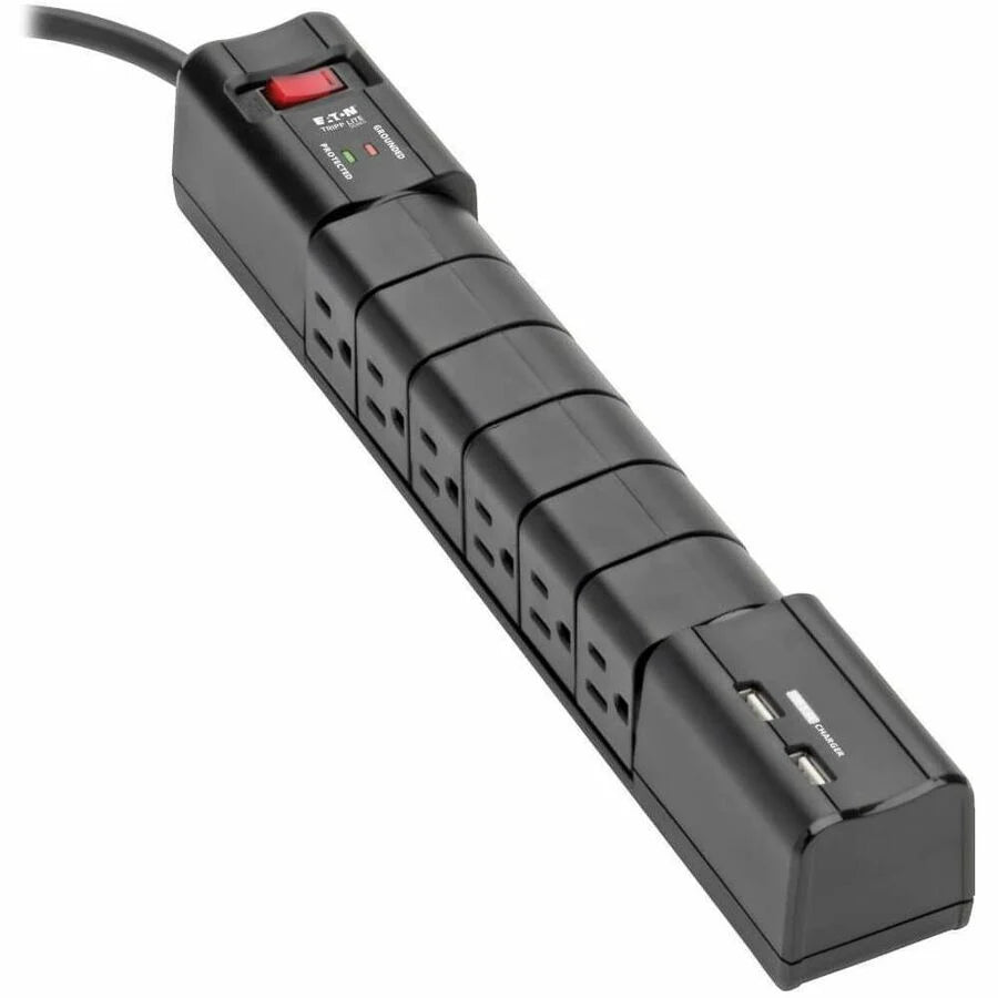 Eaton Tripp Lite Series Protect It! Surge Protector with 6 Rotatable Outlets, 8 ft. (2.43 m) Cord, 1080 Joules, 2xUSB Charging ports (3.4A)