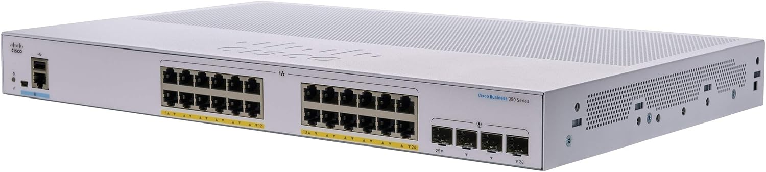 Cisco CBS350-24P-4G 24-Port PoE+ Managed Gigabit Switch