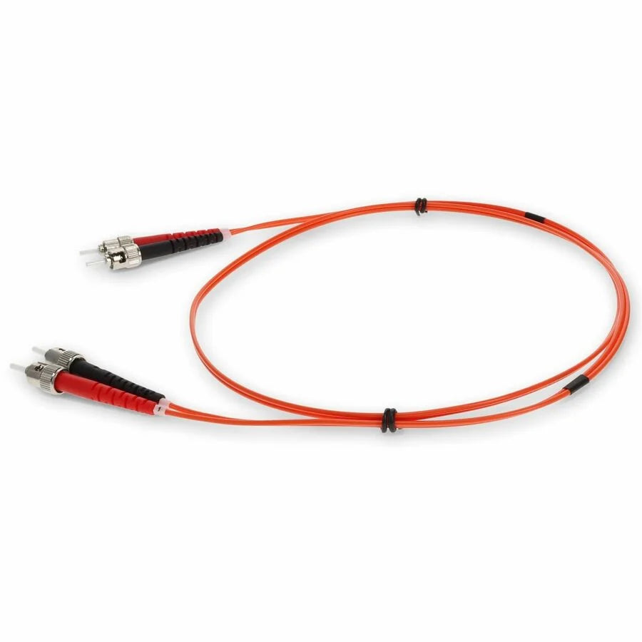 AddOn 1m ST to ST Orange OM1 Duplex OFNR (Riser-Rated) MMF Fiber Patch Cable