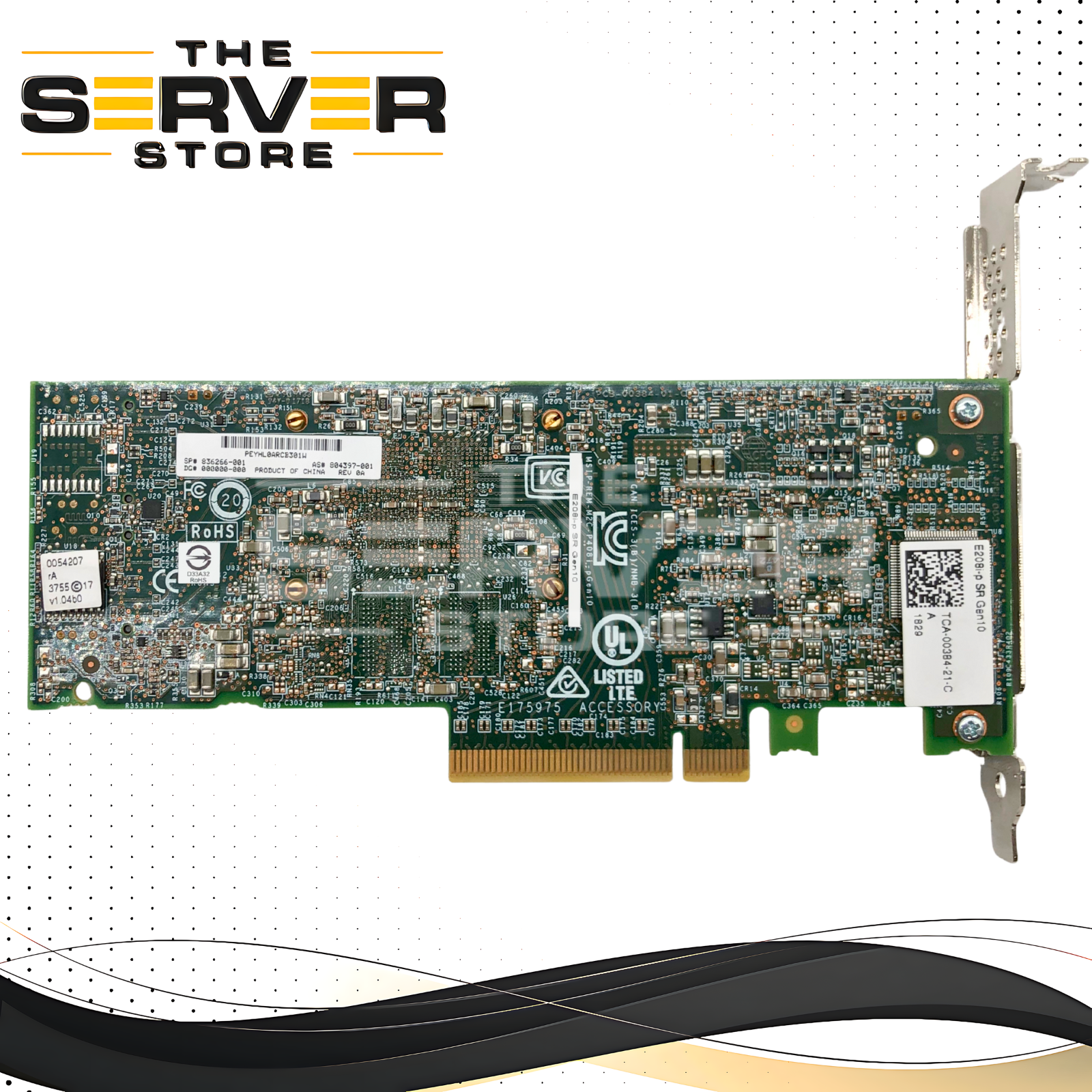 HPE Smart Array E208i-p SR 8-Port 12Gb/s SAS/SATA PCIe RAID Controller for ProLiant Gen10 Servers. RAID 0, 1, 5, 10. P/N: 836266-001.