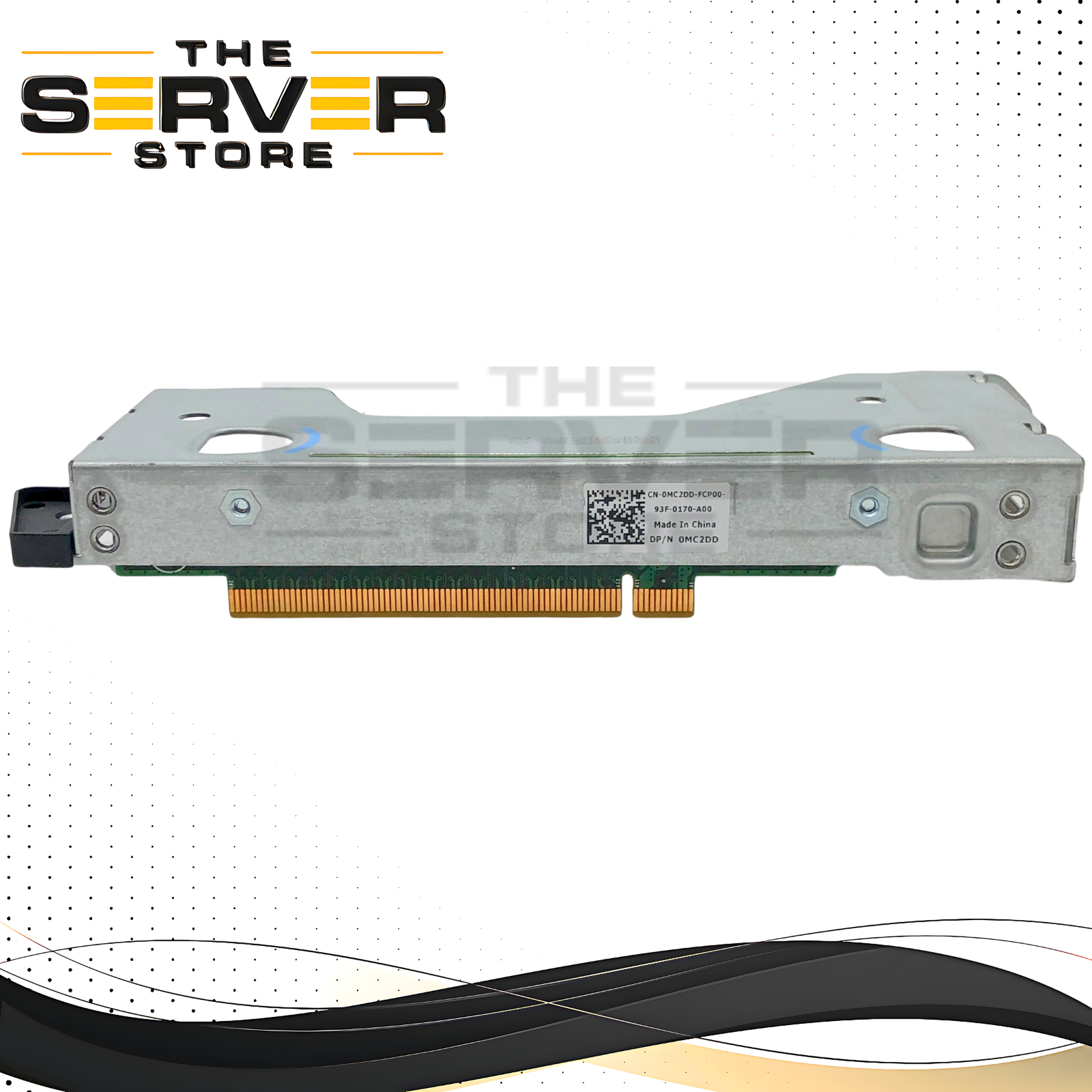 Dell PowerEdge R440 / R540 / R6415 Chassis Riser 2 Card, With Metal Cage. Half-Height (HH) PCIe x16 Slot. P/N: MC2DD, 0MC2DD.