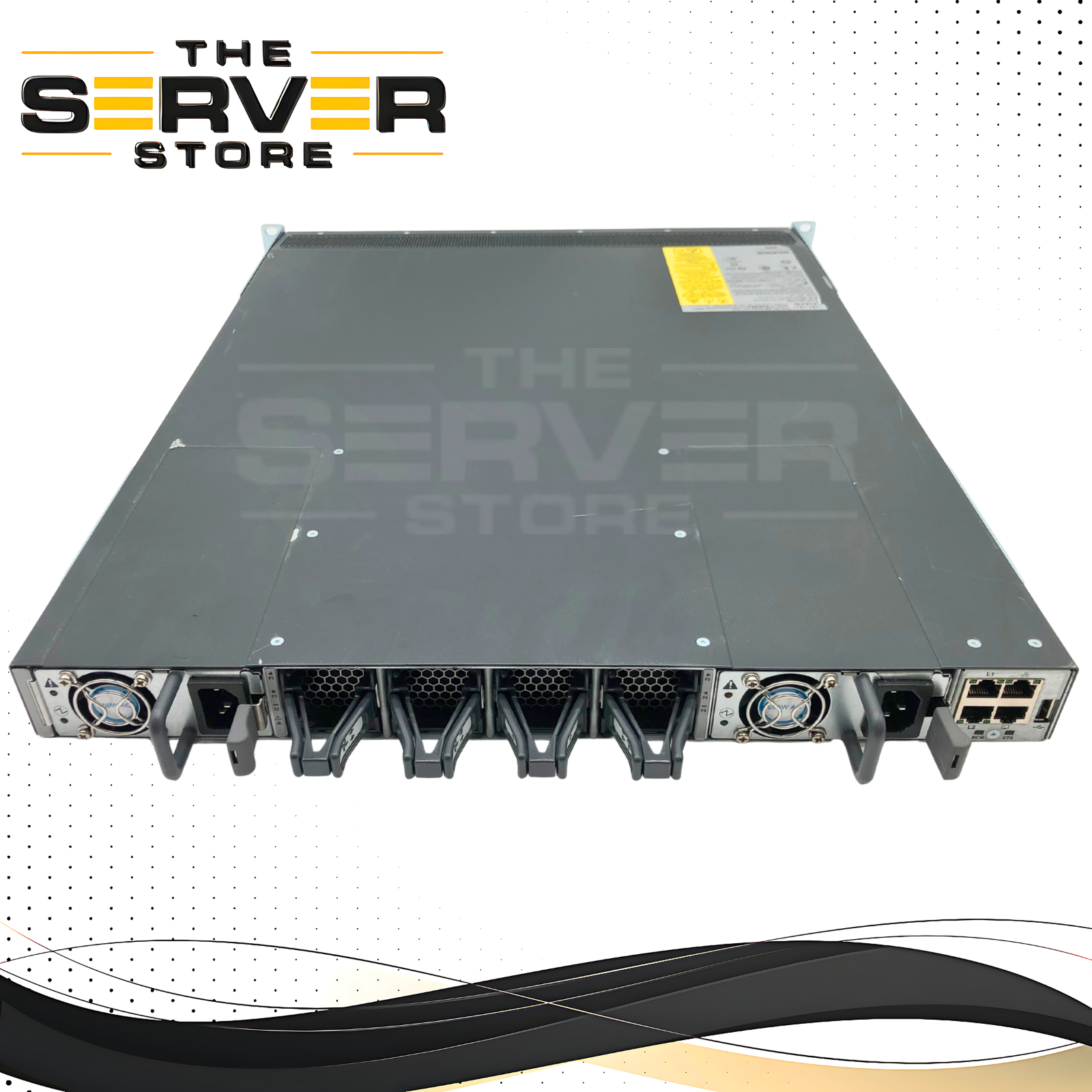 Cisco UCS 6454 54-Port Fabric Interconnect with Back-to-Front Airflow and Dual Power Supply Units (PSUs). P/N: UCS-FI-6454.