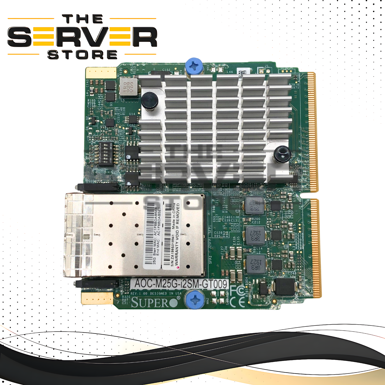 Supermicro Dual-Port 25GbE SFP28 SIOM Network Adapter based on Intel XXV710 Controller. P/N: AOC-M25G-i2SM-GT009.