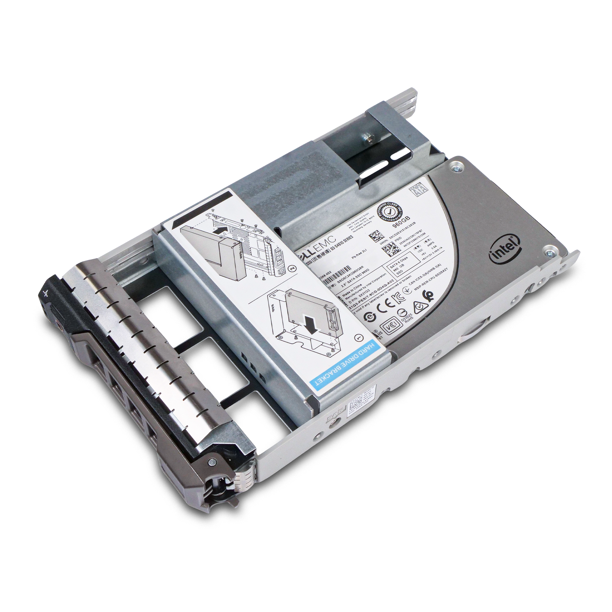 Dell G13 3R4M0 960GB 3 DWPD SATA 6Gb/s 3D TLC Mixed-Used Hybrid 3.5in Refurbished SSD