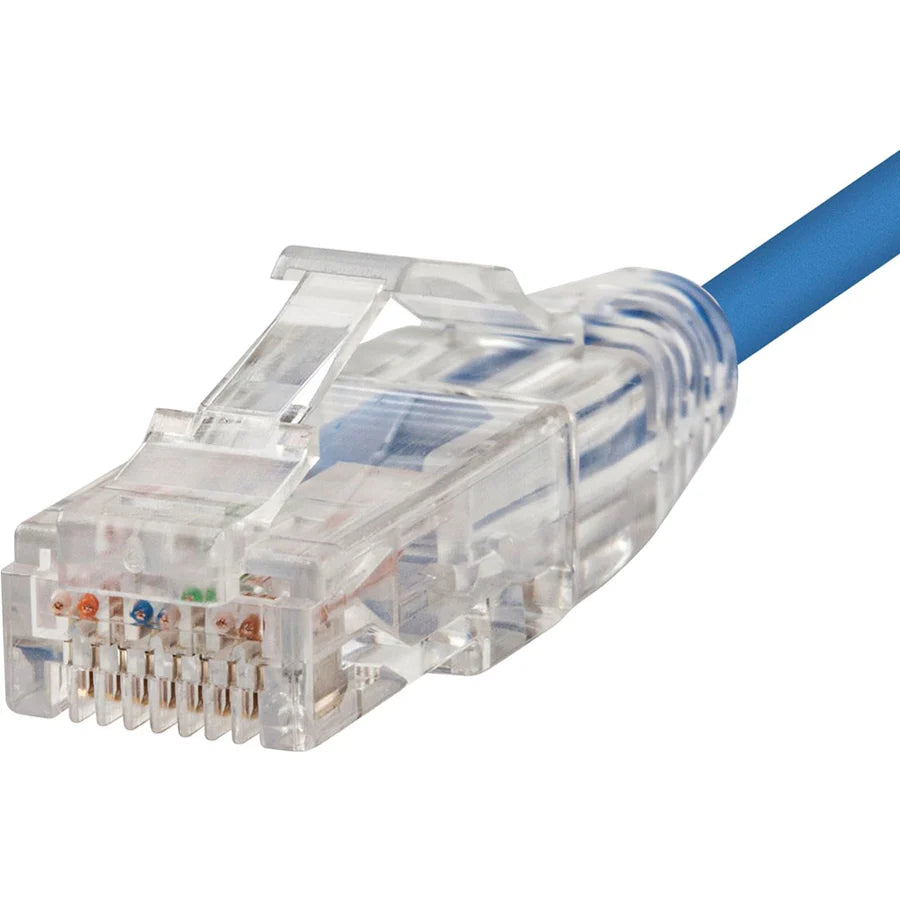 Monoprice SlimRun Cat6 28AWG UTP Ethernet Network Cable, 14ft Blue