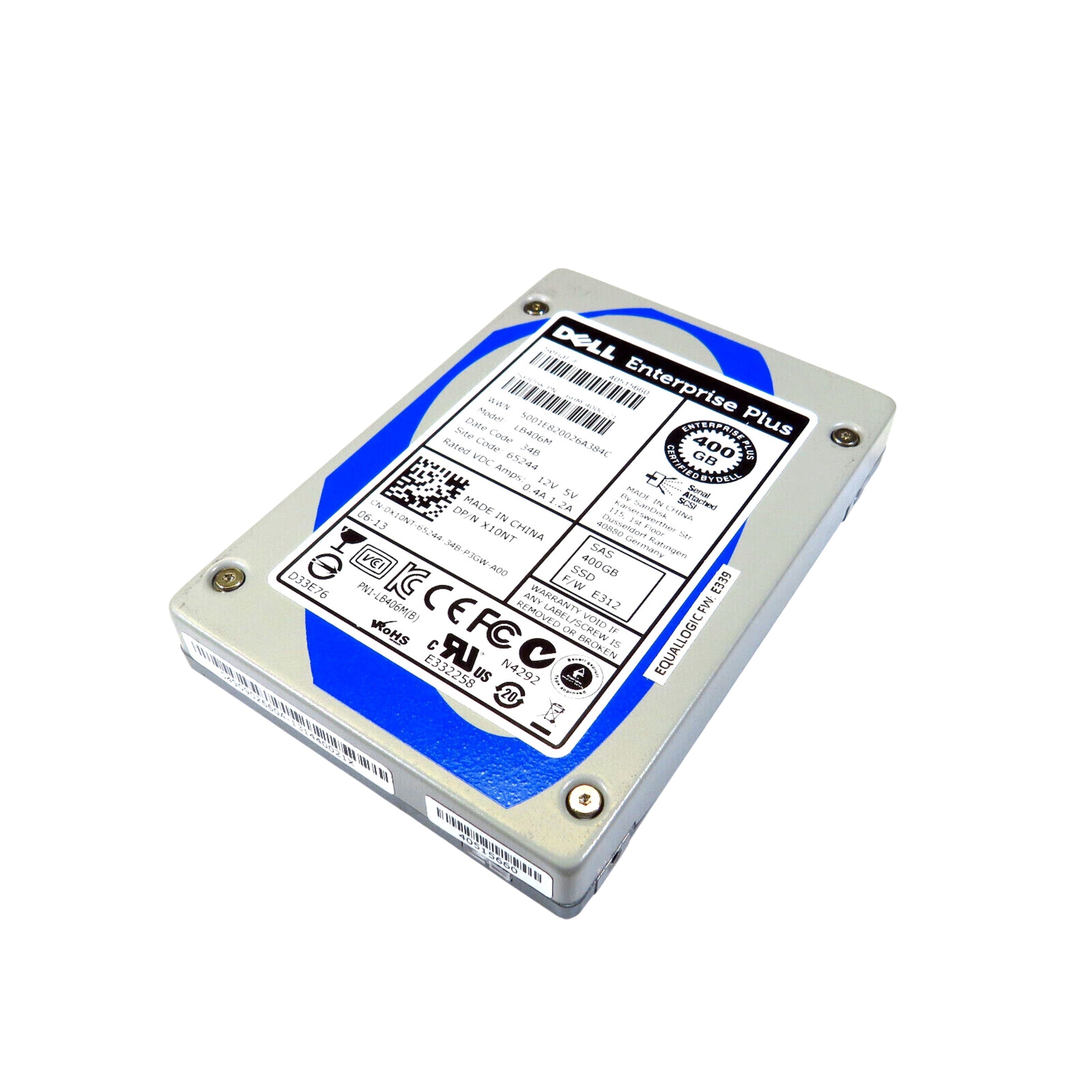 Dell EqualLogic X10NT LB406M 400GB 2.5" SAS 6Gbps Solid State Drive (Refurbished)