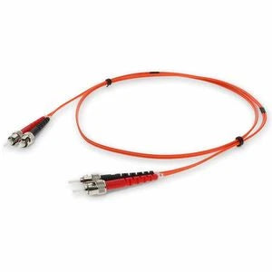 AddOn 1m ST to ST Orange OM1 Duplex OFNR (Riser-Rated) MMF Fiber Patch Cable